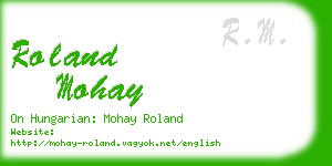 roland mohay business card